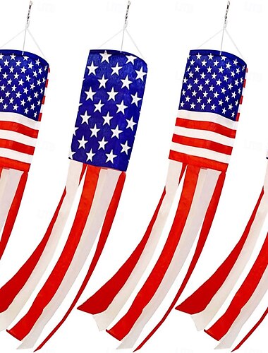 Украшения на 4 июля американский ветровой флаг прочный патриотический декор на четвертое июля ветровой флаг США с звездами красный белый синий декор для дня независимости снаружи