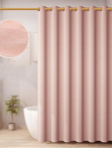  Textiles zuhanyfüggöny vászon textúrájú nehéz vastag zuhanyfüggönyök fürdőszobához vízálló dekoratív fürdőfüggöny mosható súlyozott szegélyű zuhanyfüggöny