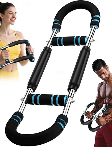  attrezzo per esercizi Twister Arm, barra per allenamento a molla regolabile, attrezzo per esercizi di rafforzamento del torace per tricipiti e avambracci, attrezzatura portatile per il fitness