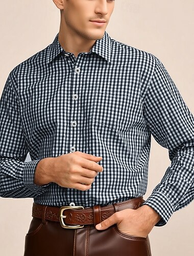  مهرجان أكتوبرفست مراجعة النمك قميص البافارية ألماني جبال الألب المراعي رجالي مناسب للحفلات مهرجان البيرة قماش النمط التقليدي