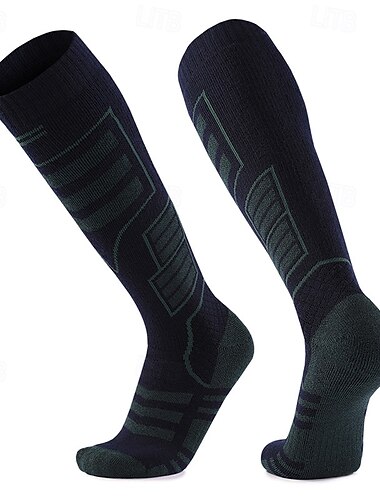  1 Paar Herren Damen Merino Wollsocken Wandersocken Sportsocken Thermo Warm Atmungsaktiv Anti Blasen Dick Outdoor über der Wade Patchwork Merinowolle Dunkelgrau Schwarz Rosa für Ski/Snowboard