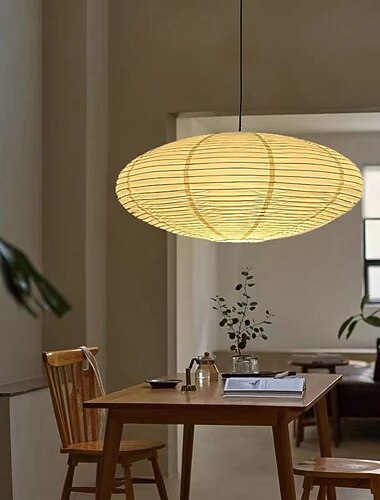 moderne led wabi-sabi papieren kroonluchter, art deco mid-century hanglamp