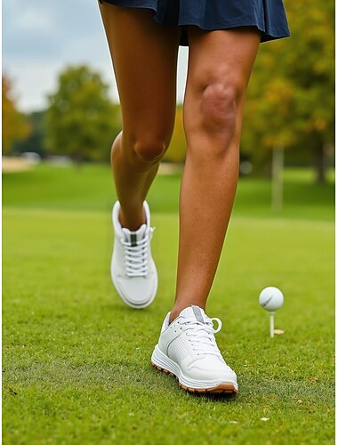 Weiße sportliche Golfschuhe für Damen – atmungsaktive Sneaker für professionelles Golf, Driving Ranges und Wochenendwettbewerbe