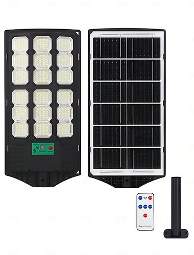  Solarstraßenlaternen im Freien wasserdichte LED-Parkplatzleuchte Bewegungsmelder morgens bis abends Fernbedienung 1 Stück