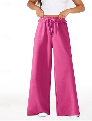  Dames Joggingbroeken Trainingsbroek Joggingbroek Kant Zak Breed Been zakkerig Broeken / Regenbroek / Overbroek Sport & Outdoor Sportkleding Herfst Tennis Golf Hardlopen Normale pasvorm Sportkleding