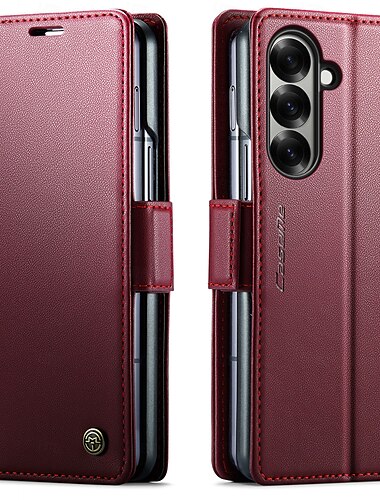  téléphone Coque Pour Samsung Galaxy Pliage en Z 7 Coque à Rabat Protection complète du corps Support Emplacement Carte TPU faux cuir