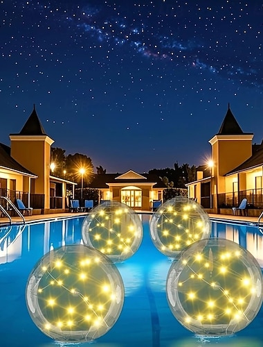  35 cm 1/2 pz luce galleggiante solare per piscina gonfiabile palla luminosa luce a led luce colorata con telecomando piscina impermeabile esterna galleggiante decorazione per feste in giardino