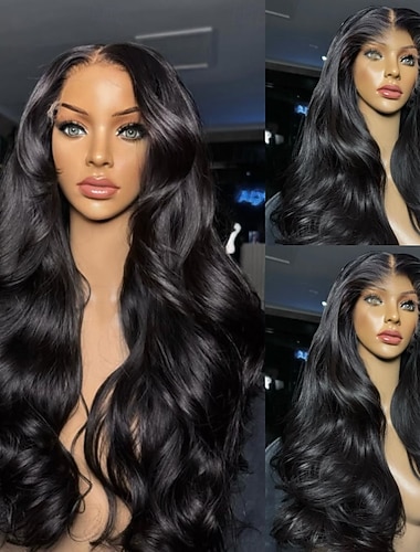  echte HD-Schweizer-Spitze, brasilianisches Remy-Menschenhaar, 5 x 5 HD-Verschlussperücke, ultradünne HD-Spitzenfrontperücken aus Menschenhaar mit gebleichten Knoten und vorgezupftem Babyhaar für