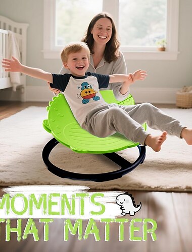  Silla sensorial giratoria con respaldo de tortuga para niños: entrenamiento vestibular &equipo de fitness físico