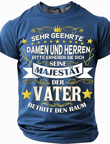  男性用 面白いスラング Tシャツ 半袖 Tシャツ 3Dプリント クルーネック シャツ ファッション 日常 ベーシック ストリート カジュアル 日常 ブラック ルビーレッド ブルー 夏 春 オールシーズン 衣類 S M L XL XXL XXXL