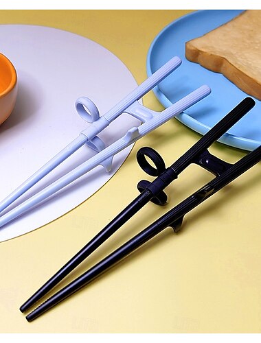  Palillos de aprendizaje para adultos, corrector de palillos para aprender a degustar la cocina asiática, hechos de ABS &material de silicona