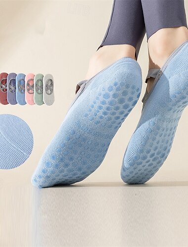  Mujer Calcetines de suelo Dispensador antideslizante antiolor Antifricción absorbente del sudor por Pilates Danza Aptitud física