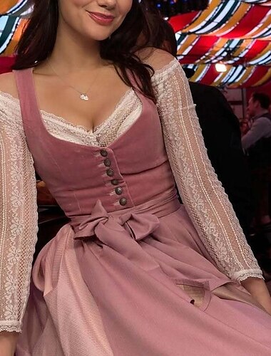  Carnaval Oktoberfest bier Kostuum Jurken Dirndl hulp in de huishouding Bavarian Duits München Weiden Dames Feest Bierfestival Doek in traditionele stijl