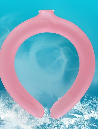  Tragbarer Nackenkühlschlauch, wiederverwendbarer Gel-Eisbeutel-Kühlring für den Sommer, tragbarer Nackenmassager mit Sonnenstich-Prävention