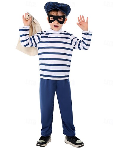  Einbrecher Bill Betty Rechnung Gruppenkostüm Märchenfiguren Film Cosplay for Jungen Mädchen Kinder Halloween Karneval Welttag des Buches Leistung Pädagogisches Ankleiden