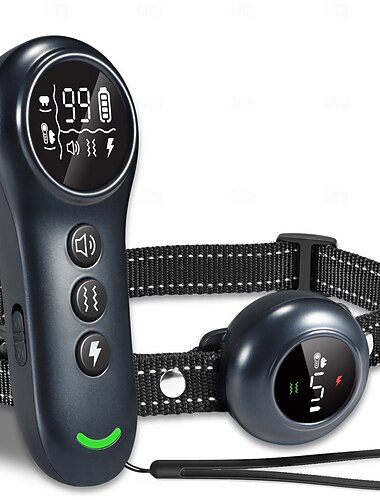  2-in-1-Hundehalsband mit Fernbedienung, automatisches Anti-Bell-Schockhalsband, intelligentes Anti-Bell-Halsband mit automatischem Bellstopp, IP67-wasserdichtes, wiederaufladbares E-Halsband