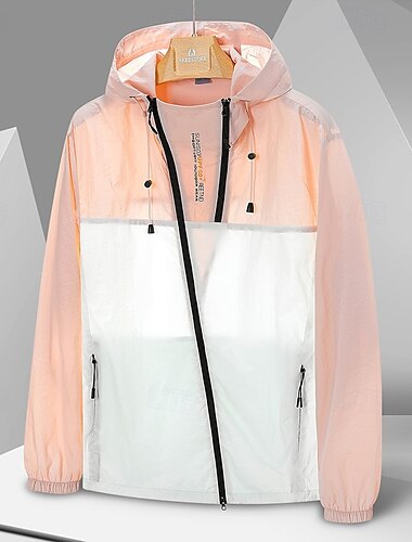  Damen Laufjacke Outdoorjacke Vollreißverschluss Langarm Oberbekleidung Sportlich Sonnenschutz Atmungsaktiv Schnelltrocknend Leicht Tennis Golfspiel Laufen Sportbekleidung Sportkleidung Farbblock