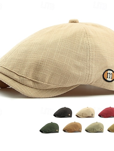  Herr Platt mössa Ascot hatt Newsboy hatt Svart Ljusgrön Polyester Mode Ledigt Gata Dagligen Rutig Justerbara Solskyddskräm Andningsfunktion