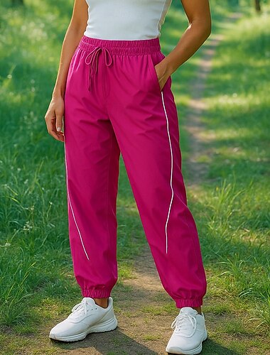  Damen Jogginghosen Jogginghose Laufhosen Elastischer Bund Hosen Sport & Outdoor Lässig Schnelltrocknend Leicht Elastisch Atmungsaktiv Tennis Golfspiel Laufen Normale Passform Sportbekleidung
