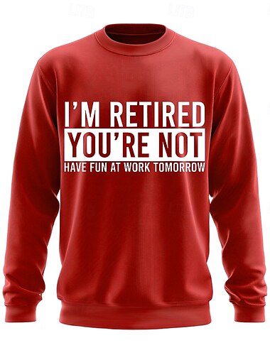  Herren Text Lustiger Slang Pullover Sweatshirt Sweatshirt mit Kapuze Rundhalsausschnitt Mode Grafikdruck Schwarz Weiß Rundhalsausschnitt 3D Ganzjahres Designer