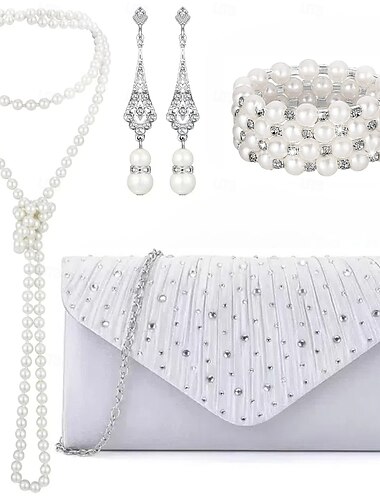  Brautschmuck-Sets 1 Legierung 1 Armband Ohrringe Halskette Damen Stilvoll Luxus Niedlich Freude Schmuck-Set Für Party-Abendmode