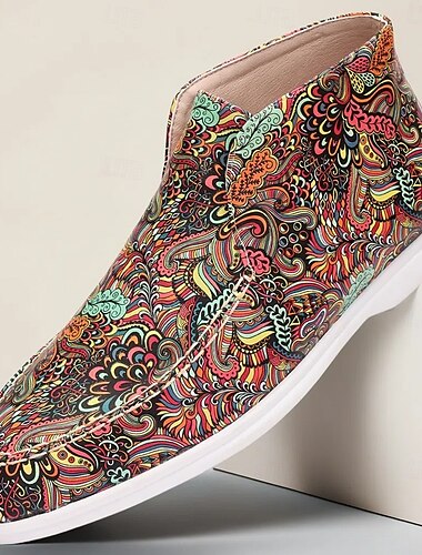  Baskets à enfiler psychédéliques pour hommes – Design audacieux inspiré du pop art et de la bohème, chaussures confortables et dynamiques pour les festivals, les sorties décontractées et les looks avant-gardistes