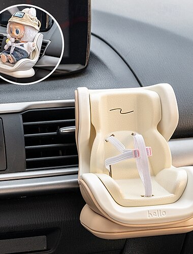  Puppensitz für 17 cm Puppen mit Luftventilklemme und Tischständer Süßes und funktionales Autoornament für Blind Box Puppenfans