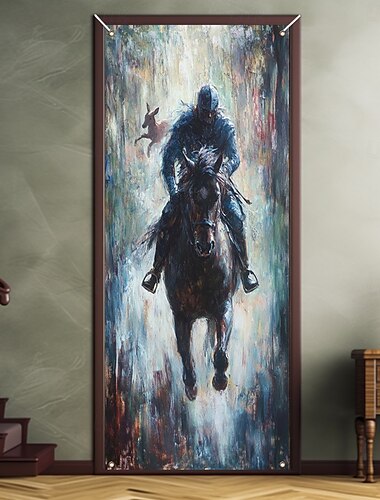  Rytířské dveřní dekorace Dveřní kryty Dveřní tapisérie Dveřní závěs Dekorace pozadí Dveřní banner pro přední dveře venkovský dům
