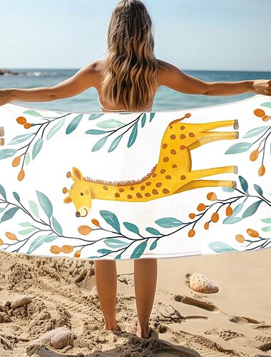  weiches und saugfähiges Strandtuch – leichtes, schnelltrocknendes, sandfreies Design für Strand, Pool und Reisen