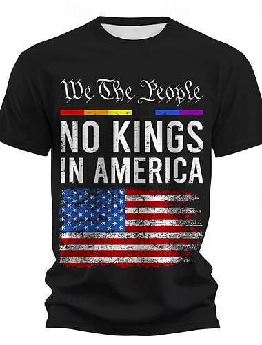  4 luglio 2026 250° Giorno della Memoria Maglietta da Uomo con Stampa 3D Bandiera USA Girocollo a Manica Corta Casual Quotidiana da Strada