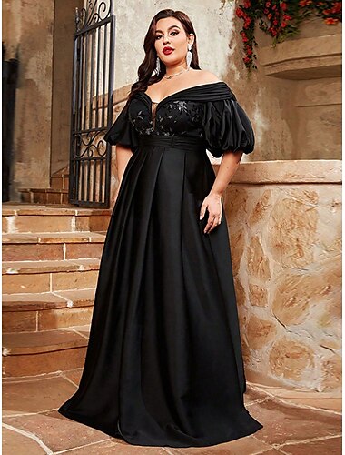  A-Linie Abendkleid Elegant Kleid Formell Hochzeit Bodenlang Kurzarm Herzförmiger Ausschnitt Satin mit Falten 2025