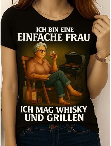  女性用 Tシャツ グラフィック レタード ヴィンテージ スタイリッシュ クラシック 半袖 クルーネック ラウンドネック レギュラートップス 日常 週末 プリント ブラック ルビーレッド ブルー グリーン 夏 春