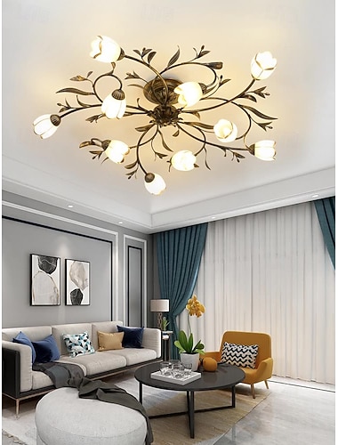  Plafonnier LED blanc chaud, lampe de chevet pour salon, chambre à coucher, bureau