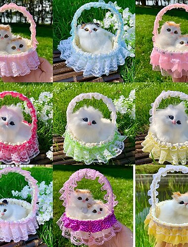  прекрасная имитация животного кукла плюшевая игрушка кошка со звуком детская игрушка украшения мягкие игрушки