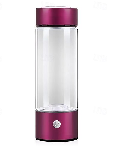  Waterstofwaterfles 3 min. Waterstofwaterflesgenerator draagbare Spe PEM-technologie waterionisator cadeau voor liefde geschikt voor reizen oefening thuis zwarte deksel
