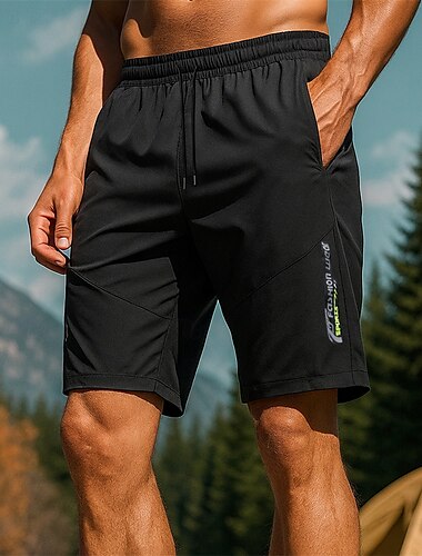  Hombre Pantalones Cortos Running pantalones cortos deportivos Al aire libre Ajuste regular Impermeable Resistente al Viento Secado rápido Ligero Bermudas Cintura elástica Negro Gris oscuro Pesca Golf