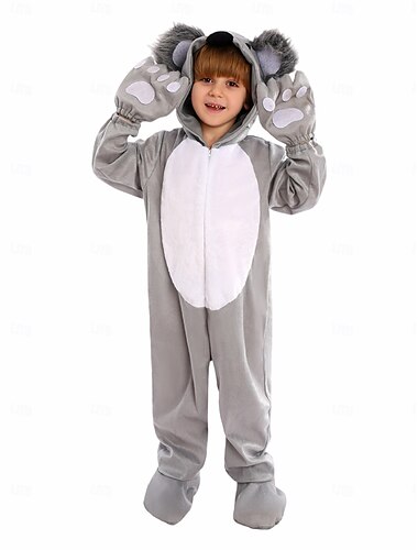  Sagotema Djur Koala Kigurumi-pyjamas Onesies Cosplay Pojkar Flickor Barn Prestanda Pedagogisk klädsel Klädsel för skolevenemang Halloween Karnival Världsbokdagen Lätt karnevalsdräkt
