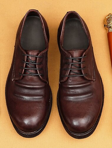  Oxford-Schuhe aus hellbraunem Leder für Herren mit Goodyear-Rahmenkonstruktion – klassisches Business-Schuhwerk fürs Büro und formelle Anlässe