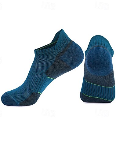  1 Paar Herren Damen Socken aus Merinowolle laufsocken Thermowarm Atmungsaktiv Anti Blister Dicht Außen Knöchel Patchwork Merino Wolle Marineblau Schwarz Weiß für Ski / Snowboard Laufen Camping