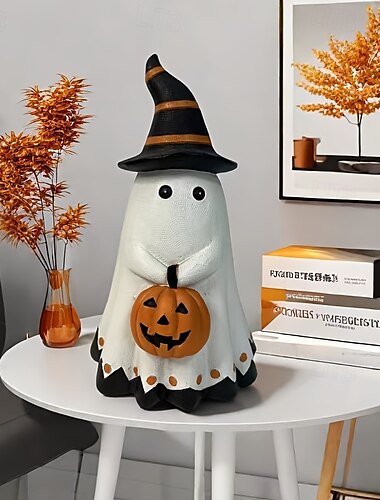  1pc άγαλμα κολοκύθας ρητίνης για το Halloween, ιδανικό για διακόσμηση σπιτιού, υπνοδωμάτιο, σαλόνι, κουζίνα, γοτθικό δώρο για πάρτι αποκριών