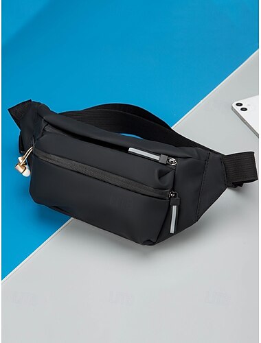  Wasserdichte Gürteltasche für Herren mit reflektierenden Streifen – kratzfeste Brusttasche, kann als Umhängetasche getragen werden, geeignet für das tägliche Pendeln, Reisen und Outdoor-Aktivitäten
