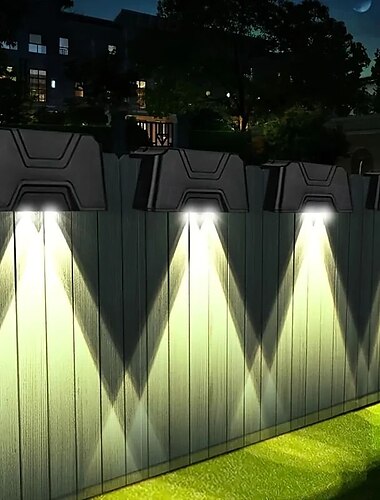  4/8 stücke solar deck zaun licht im freien wasserdichte led wand licht garten treppen zaun garten terrasse balkon deck beleuchtung dekoration