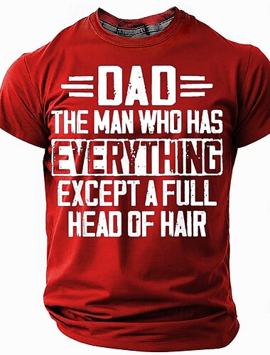  Herren Vater T Shirt Kurzarm T-Shirt 3D-Druck Rundhalsausschnitt Hemd Mode Täglich Basic Straße Lässig Täglich Schwarz Rote Blau Sommer Frühling Bekleidung S M L XL XXL XXXL