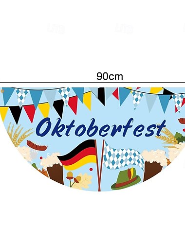  Флаг бухты Oktoberfest Баварии 3 х 1,5 фута Непривязанный проверочный синий белый фан-флаг баннер Поликор для праздничного открытого декора