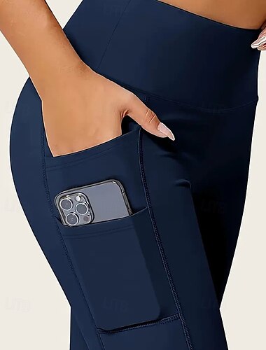  Damen Leggings Raffungshosen Streetwear Lässig Knöchellang Hohe Taille Einfach Elastischer Bund Atmungsaktivität Dehnbar Urlaub Sport Alltagskleidung Wein Schwarz Marineblau Hellgrau Herbst Normale