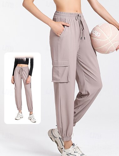  Damen Laufhosen Spitze Tasche Hohe Taille Leicht Unterteile Sport & Outdoor Fitnessstudio Trainieren Atmungsaktiv Schnelltrocknend Feuchtigkeitsableitend Yoga Pilates Laufen Normale Passform