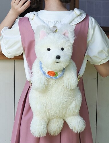  Kuscheltier-Rucksack – süßer Plüsch-Rucksack in Hundeform, handgefertigt, realistische Rucksack-Idee für Geburtstage, Jahrestage, normale Tage, große Ragdoll-Tasche
