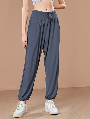  Damen Laufhosen Spitze Tasche Hohe Taille Leicht Unterteile Sport & Outdoor Fitnessstudio Trainieren Atmungsaktiv Schnelltrocknend Feuchtigkeitsableitend Yoga Pilates Laufen Normale Passform