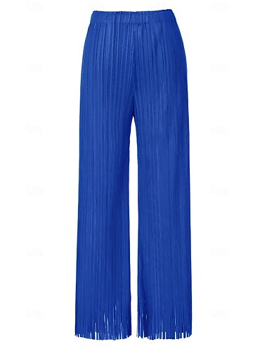  Damen Stoffhosen Urlaub Vintage Ethno-Stil Knöchellang Mittlere Taille Dehnbar Kirschblütenrosa Schwarz Rosa Blau Sommer Frühling Lässiger Schnitt