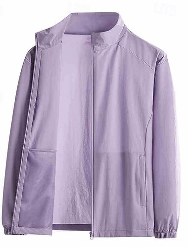  Damen Outdoorjacke Wanderjacke Außen Sonnenschutz Atmungsaktiv Wanderoutfits Wanderbekleidung Frühling Herbst Oberteil Camping / Wandern / Höhlenforschung Laufen Schwarz Purpur Grün
